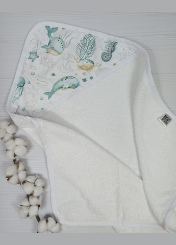 Набор пеленка, полотенце, плед 3 единицы a.l.babybox Морские жители Мятный No Brand (308752250)