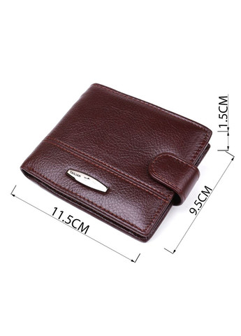 Мужской кожаный кошелек с отделением для прав и монетницей коричневый (sku_19009) No Brand (327820020)