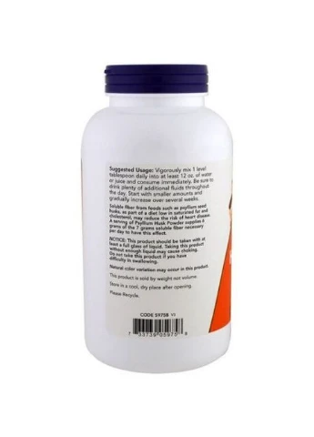 Psyllium Husk Powder, 12 oz 340 g /38 servings/ NOW-05975 Now Foods (362418966)