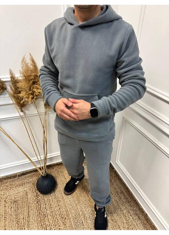 Сірий демісезонний чоловічий флісовий костюм брючний Avanti