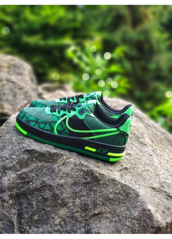 Комбіновані Осінні кросівки чоловічі nike air force 1 react naija найк аір форс 1 преміум No Brand