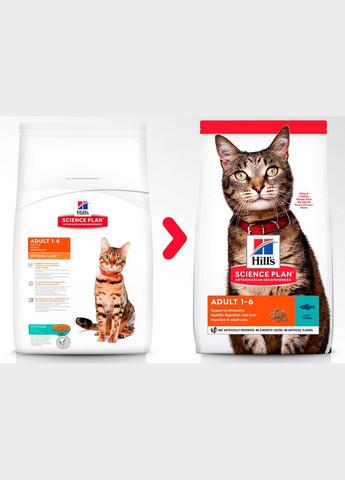 Сухий корм для котів Science Plan Feline Adult Tuna з тунцем 10 кг 604176 HILLS (266274192)
