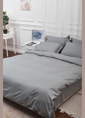 Комплект постільної білизни Satin Stripe «Stripe Gray» Дитячий 110х140 наволочки 2х50х70 (MS-830000211) Moon&Star StripeGray (293173087)