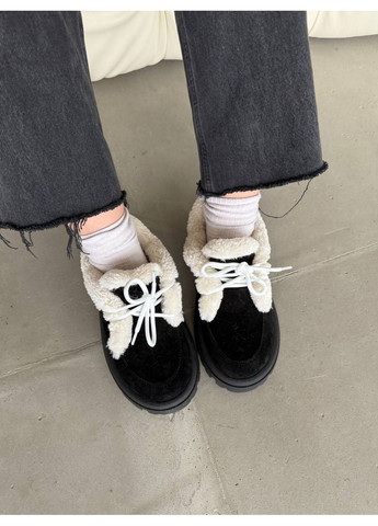 Черевики з натуральної замші та хутром No Brand (362914322)