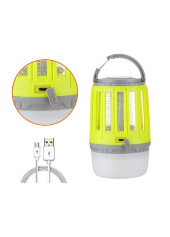 Лампа приманка для комах SS-2502 акумуляторна + Ліхтар кемпінговий Салатовий VHG (360771891)