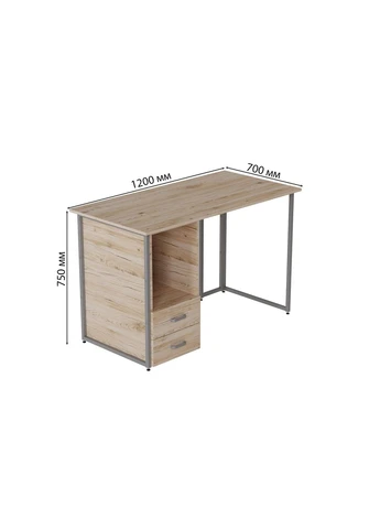 Комп'ютерний стіл Отто 75x120x70 сірий ДСП 32мм (FRD-101519) Ferrum-decor (377381689)
