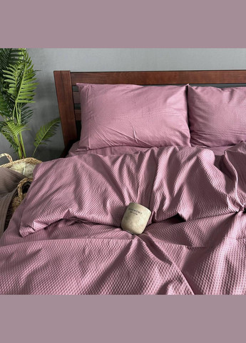 Комплект постільної білизни однотонна полісатин у стилі жатки простирадло на резинці євро 180x200х20/70х70 см Білий No Brand (327797536)