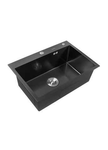 Кухонна мийка Handmade PVD 650х450х220 чорна (товщина 3.0/1.5 корзина та дозатор в комплекті) Platinum (269793277)