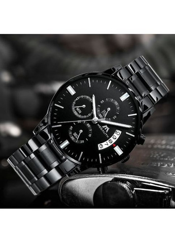 Наручний годинник чоловічий Super Чорний (1968) MegaLith (364274207)