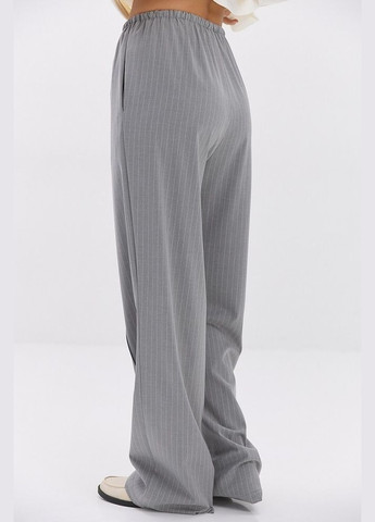 Женские брюки серые из костюмной ткани в полоску MKAR22011-2 Modna KAZKA (336934151)