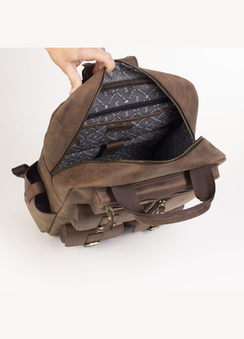 Мужской кожаный вместительный рюкзак 6029 Karya (334879412)