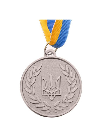 Заготовка медалі спортивної зі стрічкою UKRAINE d-5см з українською символікою C-3241 (2-срібло) SP-Sport (369925120)