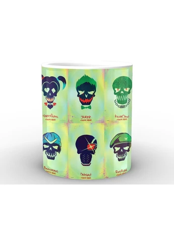 Кружка с принтом белый Отряд Самоубийц Suicide Squad арт SS.02.004 Керамическая кружка 0,33 GeekLand (378963752)