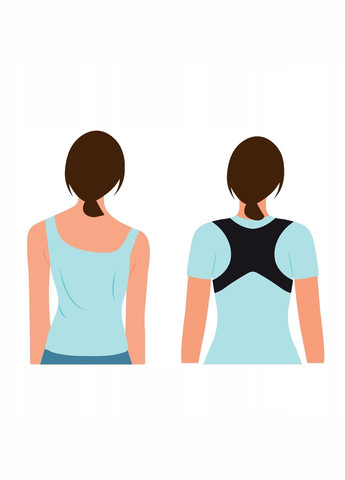 Коректор постави для підтримки спини, універсальний Black (P-5907739318107) 4FIZJO (301733257)