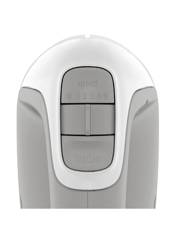 Ручной миксер Prep`Mix HT450B38, 450 Вт, 5 настроек скорости, Turbo, белый/серый Tefal (360401777)