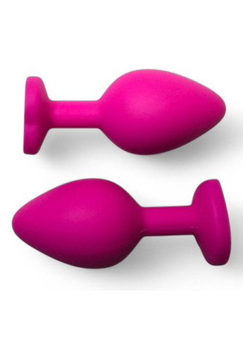 Анальна пробка сердечко силіконова з прозорим каменем Anal Plug Heart Рожевого кольору Розмір M China (325450132)