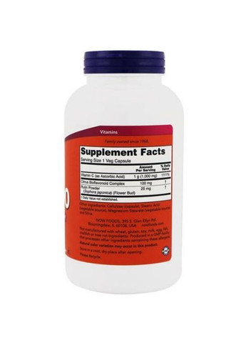 Vitamin C-1000 250 Veg Caps Now Foods (362418642)
