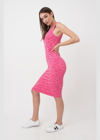 Розовое бесшовное платье Giulia с надписью