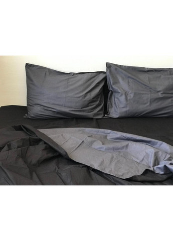 Постільна білизна Графіт + чорний, ранфорс Двухспальний розмір, наволочки 50/70 No Brand (363194188)
