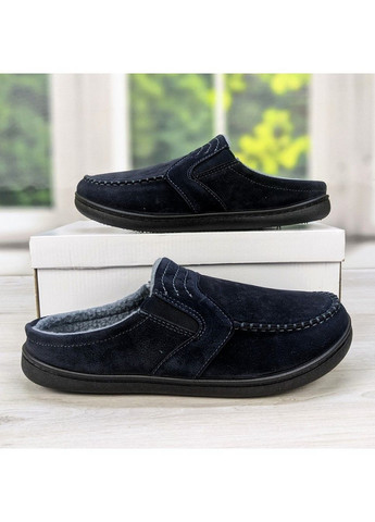 Темно-синие тапочки мужские домашние чуни Dago