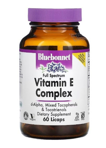 Full Spectrum Vitamin E Complex 60 Caps Bluebonnet Nutrition (294058459)