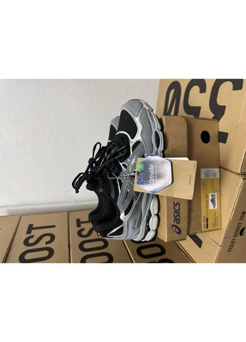 Черные летние кроссовки asics gel-nyc grey black асикс гель нюк No Brand