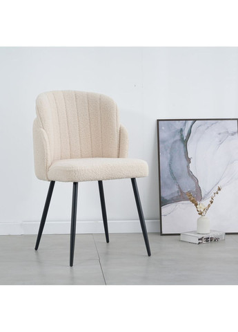 Cтілець FIFI чорний каркас/кремово-білий Teddy Intarsio (372178483)