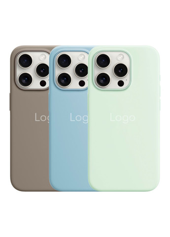 Чехол with MagSafe для iPhone 15 Pro Max Цвет Soft Mint Silicone Case Apple iPhone 15 Pro Max 2023 (335874608)