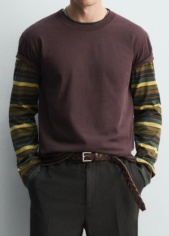 Бордова футболка Zara