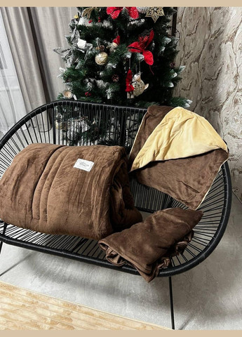 Постельное белье велюровый двухцветное Евро No Brand (308754978)