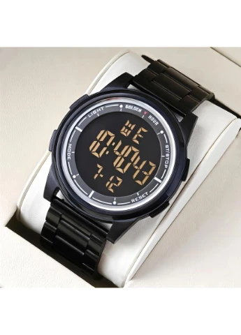 Наручний годинник GoldenHour Water Metal Black кварцовий 44 мм чорний каучук/метал 5 атм No Brand (401850244)