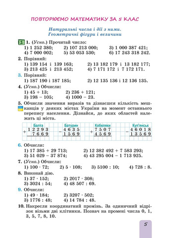 Математика 6 клас. Підручник. Частина 1 Генеза (370055132)