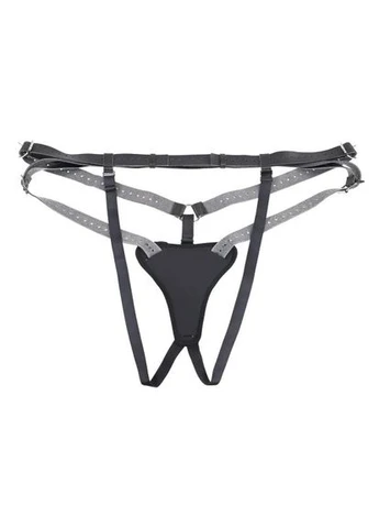 Трусики для страпонів чорні Aurora High Waisted Sportsheets (382850949)