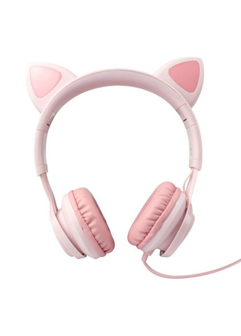 Наушники W36 Cat ear headphones with mic Pink Hoco (297456716)