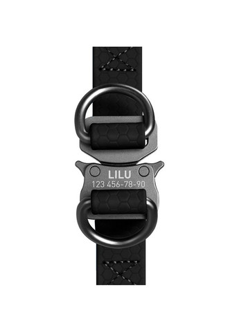 Шлея для собак водостійка Waterproof, c QR паспортом, металічна пряжка-фастекс, Ш 20 мм, Дов 50-80 см чорний WAUDOG (326836883)