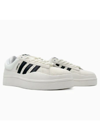 Белые демисезонные кроссовки мужские adidas campus x bunny white/black адидас кампус белые No Brand