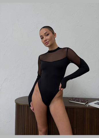 Базовый боди с вставками из сетки Adelante (321987807)