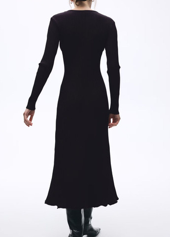 Темно-фіолетова сукня H&M однотонна