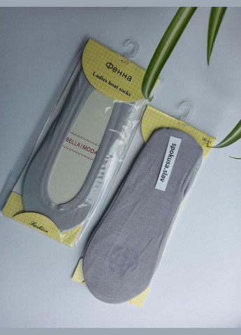 Жіночі сліди тоненькі сірі з силіконом розмір ФЕННА (324833337)