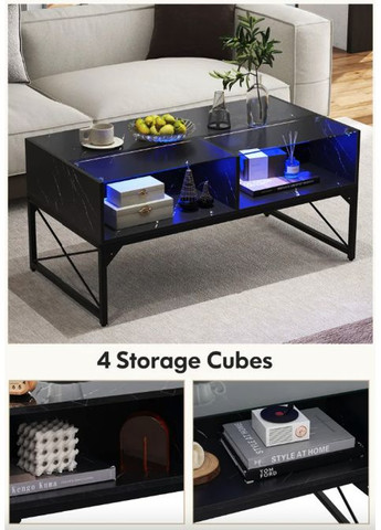 Журнальний стіл Moderne з підсвіткою Costway (361951662)