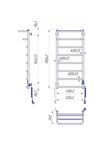 Сушка для рушників Hotel-І 1090х530/240 TR К (2.3.6204.11.P) Mario (323092657)