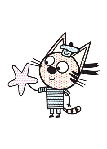 Водяна розмальовка Три Коти. Море 1370011 Кольоровий Буль Ranok Creative (305077778)