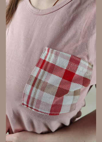 Рожева всесезон жіноча бавовняна піжама з футболкою та шортами турецького виробництва Mirano