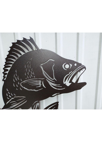 Флюгер на дом Окунь из металла 2 мм, флюгер на крышу No Brand (368896567)