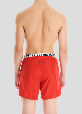Красные пляжные шорты с логотипом Dirk Bikkembergs (292012584)