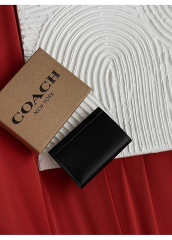 Кошелек женский Черный Coach портмоне Коуч визитница бумажник маленький No Brand (362045792)