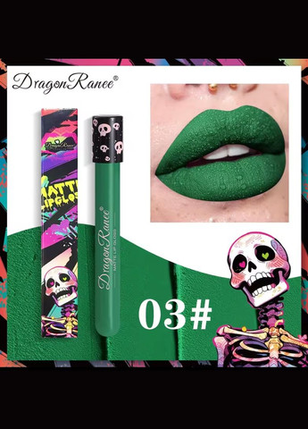 Губная помада No3 Зеленая Matte Lip Gloss Dragon Ranee (325699332)