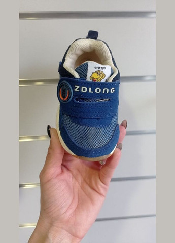 Синие кожаные кроссовки 22 г 14,2 см синий артикул к200 Zdlong