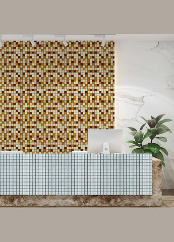 Мозаика из декоративного стекла коричневая 298х298х4,5мм SW-00002363 Sticker Wall (330136830)