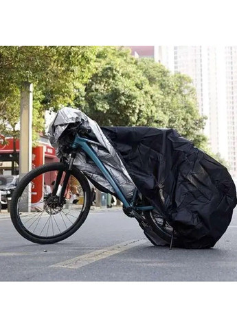 Чохол накидка вологозахисний для захисту мотоцикла велосипеда скутера від атмосферних явищ 11х190х68 см (477116-Prob) Чорний Unbranded (294654854)